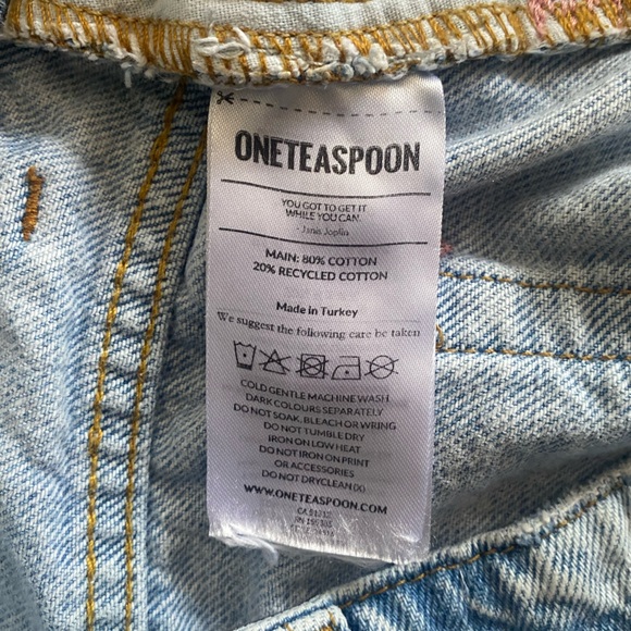 One Teaspoon Rollers Denim Shorts In Kansas Acid - Picture 14 of 15